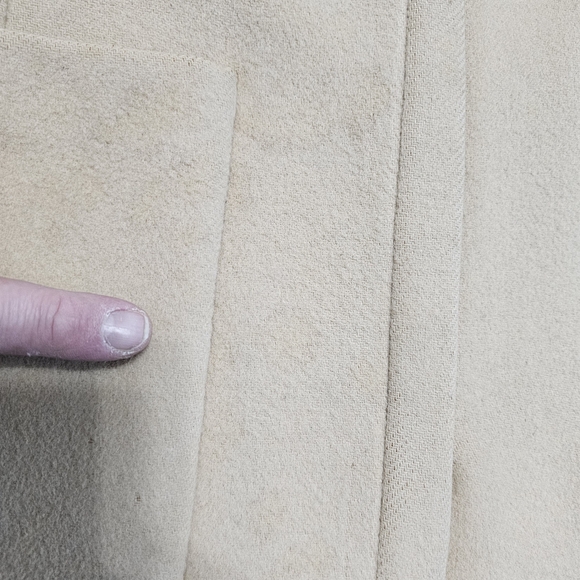 VTG HERMES Authentic WOMEN'S Tan Long Chester Coat 100% Wool Size XS Full Zip - Picture 5 of 16